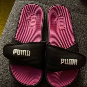 Ladies Velcro puma slides flip flops slipper sandals